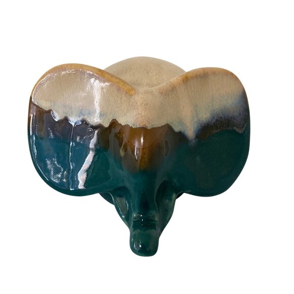 Signed RODOLFO PADILLA Elephant Drip Glaze Art Pottery Sculpture Mexico MCM - Picture 2 of 8